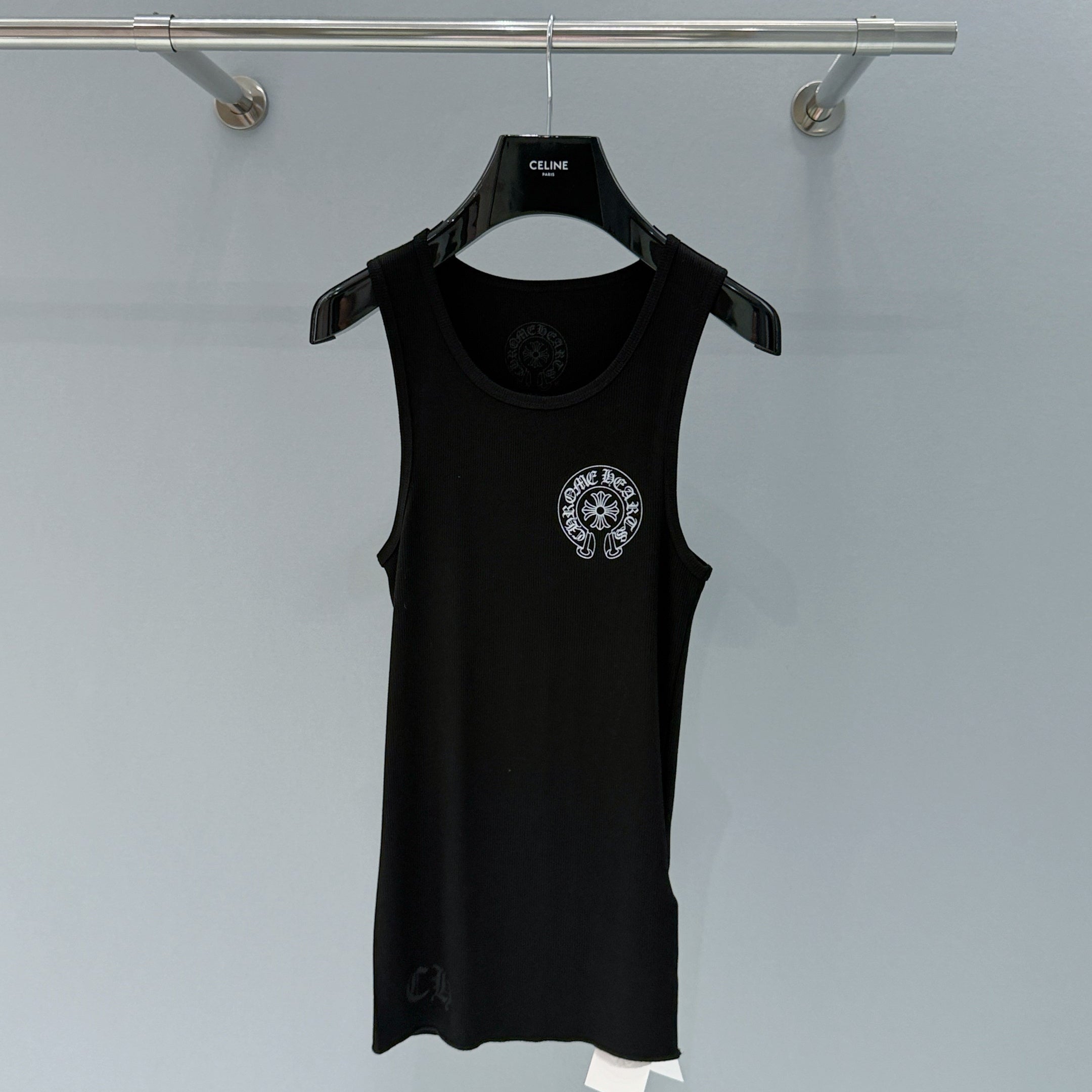 CHROME HEARTS HORSESHOE LOGO TANKTOP IN BLACK