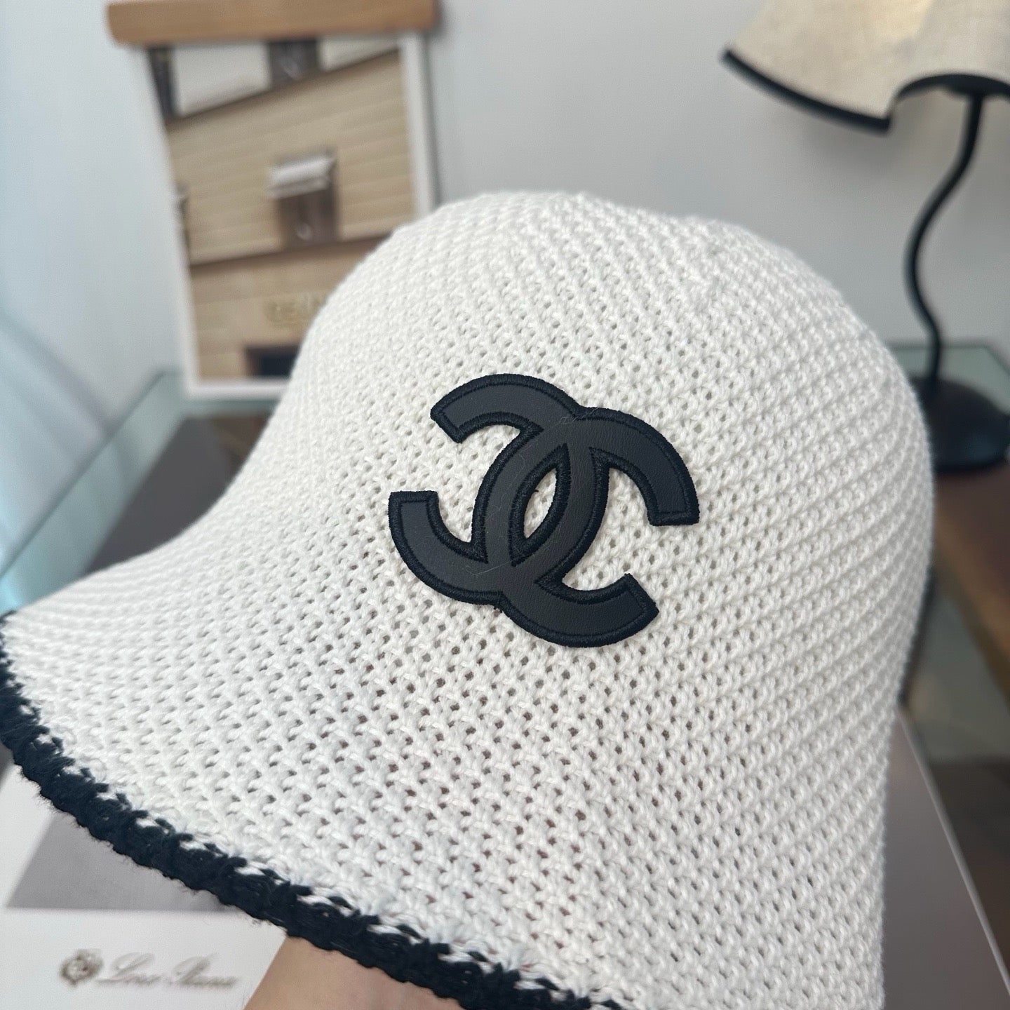 KNITTED BUCKET HAT IVORY 16526