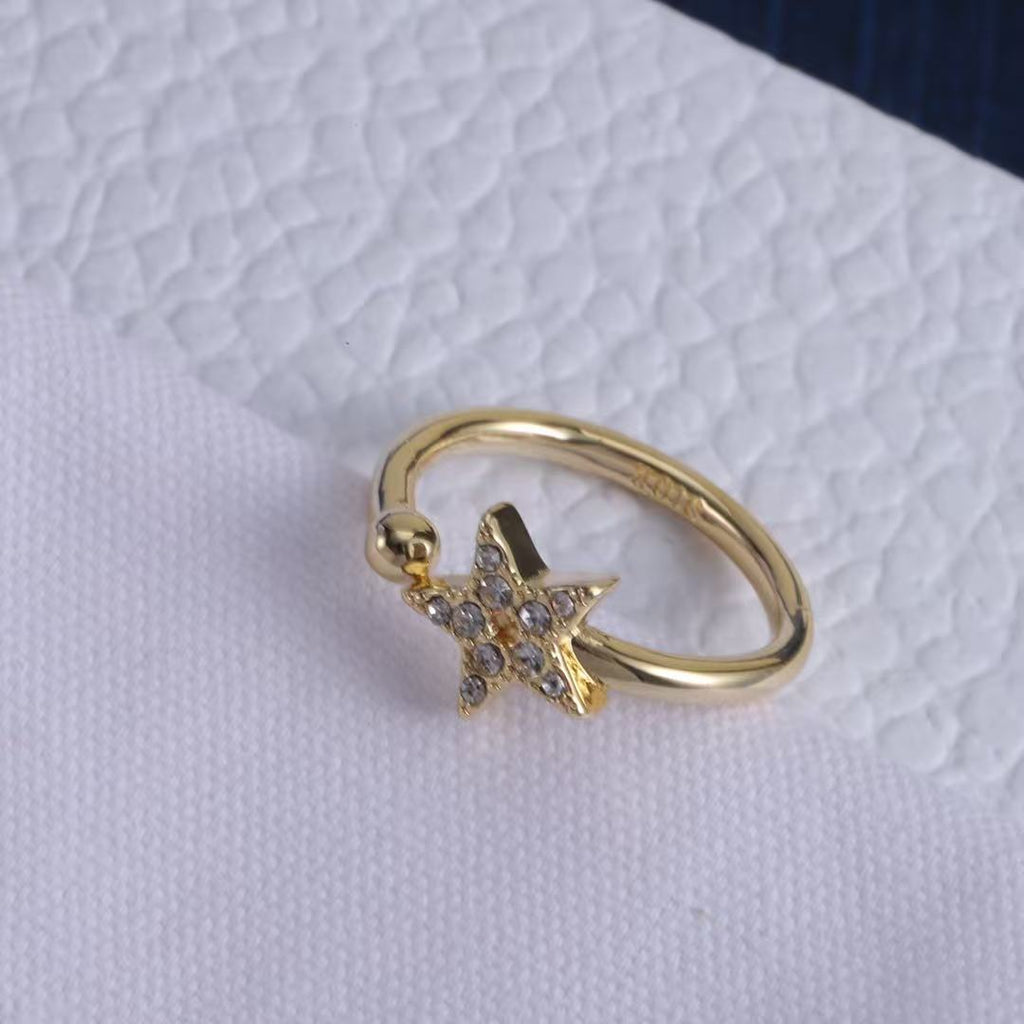 CD LUCKY CHARM RING SET IN METAL WITH SILVER