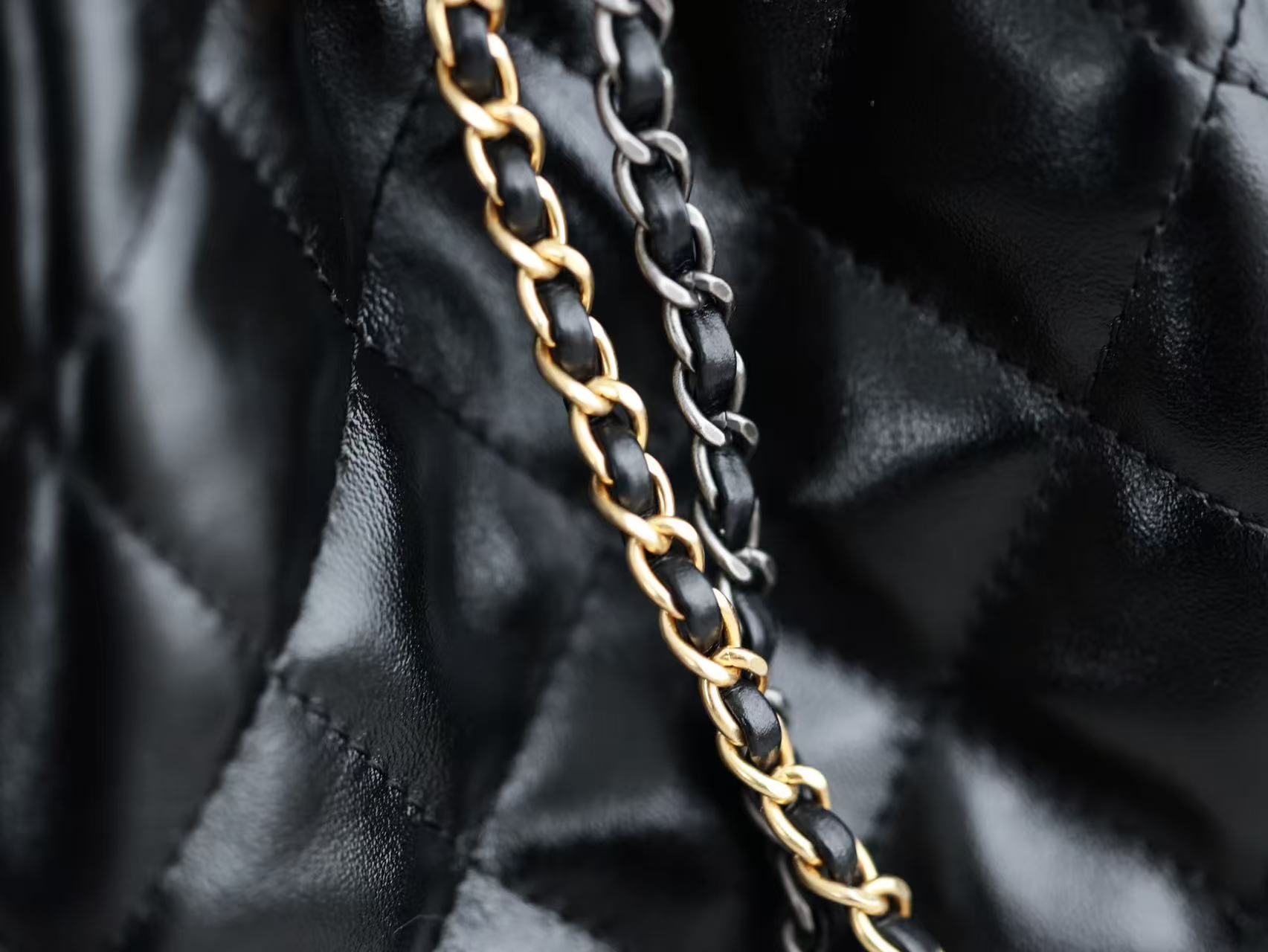 CHANEL 26S HOBO BAG 30 IN BLACK CALFSKIN GOLD HARDWARE 22526