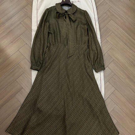 ZIMMERMANN 26S BELTED MAXI DRESS IN OLIVE GEO PRINT SILK