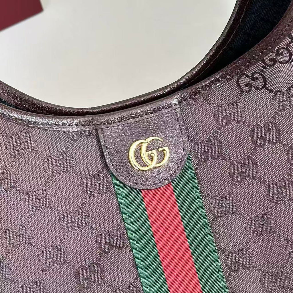 GUCCI GIGLIO LARGE TOTE BAG 60 IN BROWN GG CANVAS