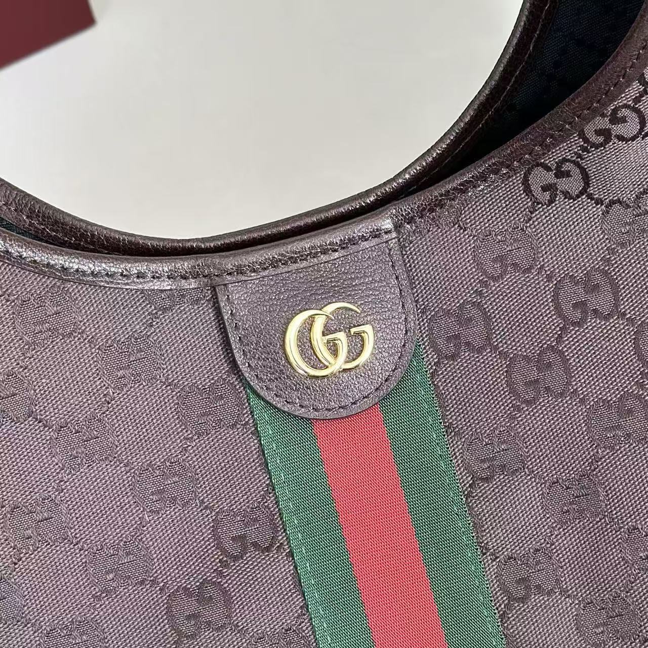 GUCCI GIGLIO LARGE TOTE BAG 60 IN BROWN GG CANVAS