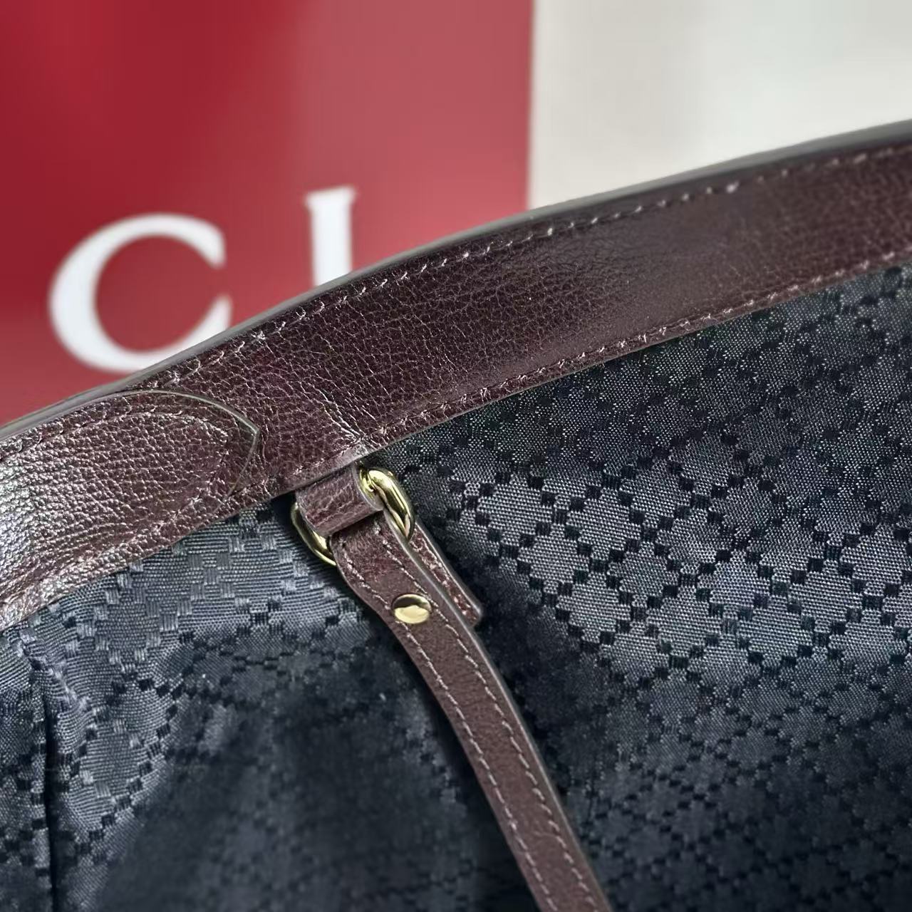 GUCCI GIGLIO LARGE TOTE BAG 60 IN BROWN GG CANVAS