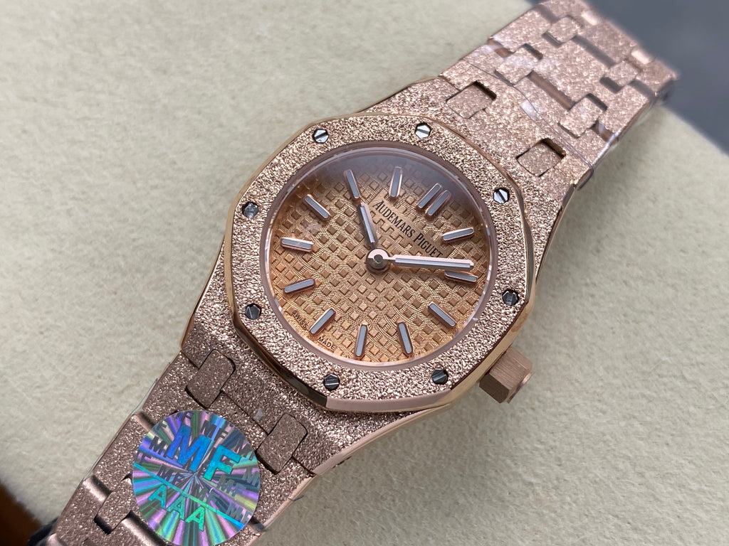 AUDEMARS PIGUET 26S ROYAL OAK MINI WATCH IN ROSE GOLD STAINLESS STEEL