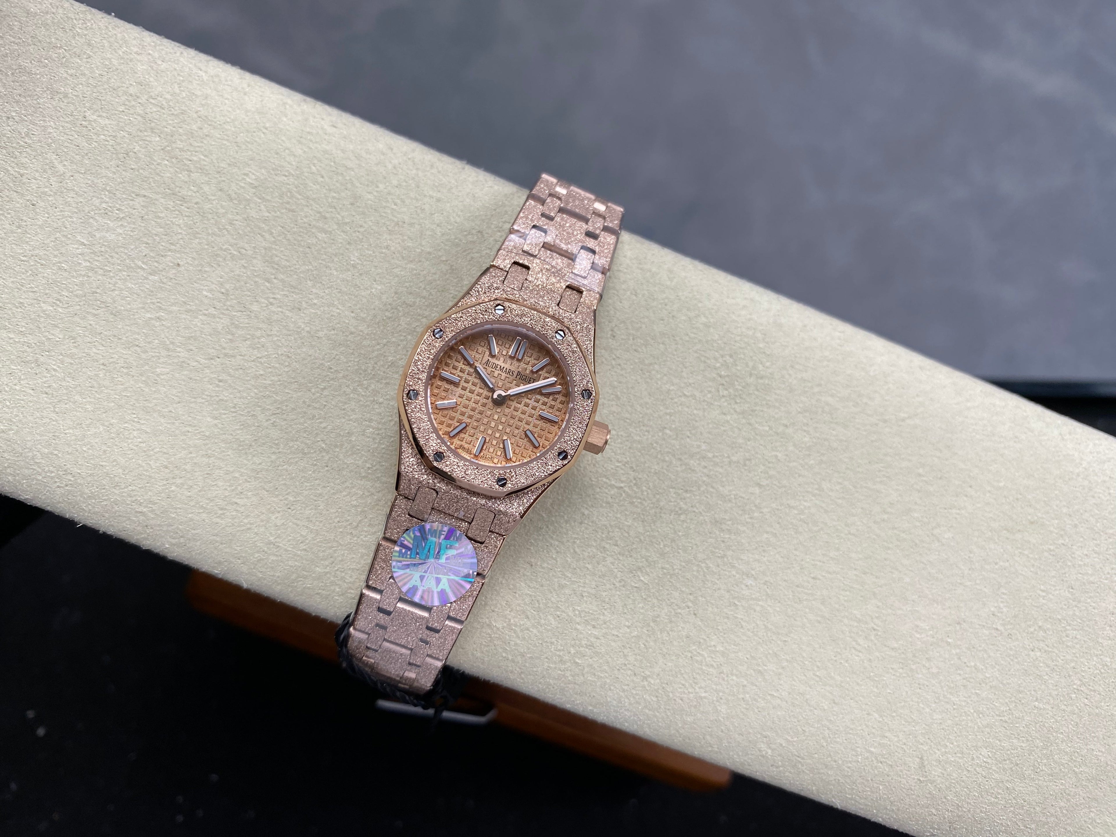 AUDEMARS PIGUET 26S ROYAL OAK MINI WATCH IN ROSE GOLD STAINLESS STEEL