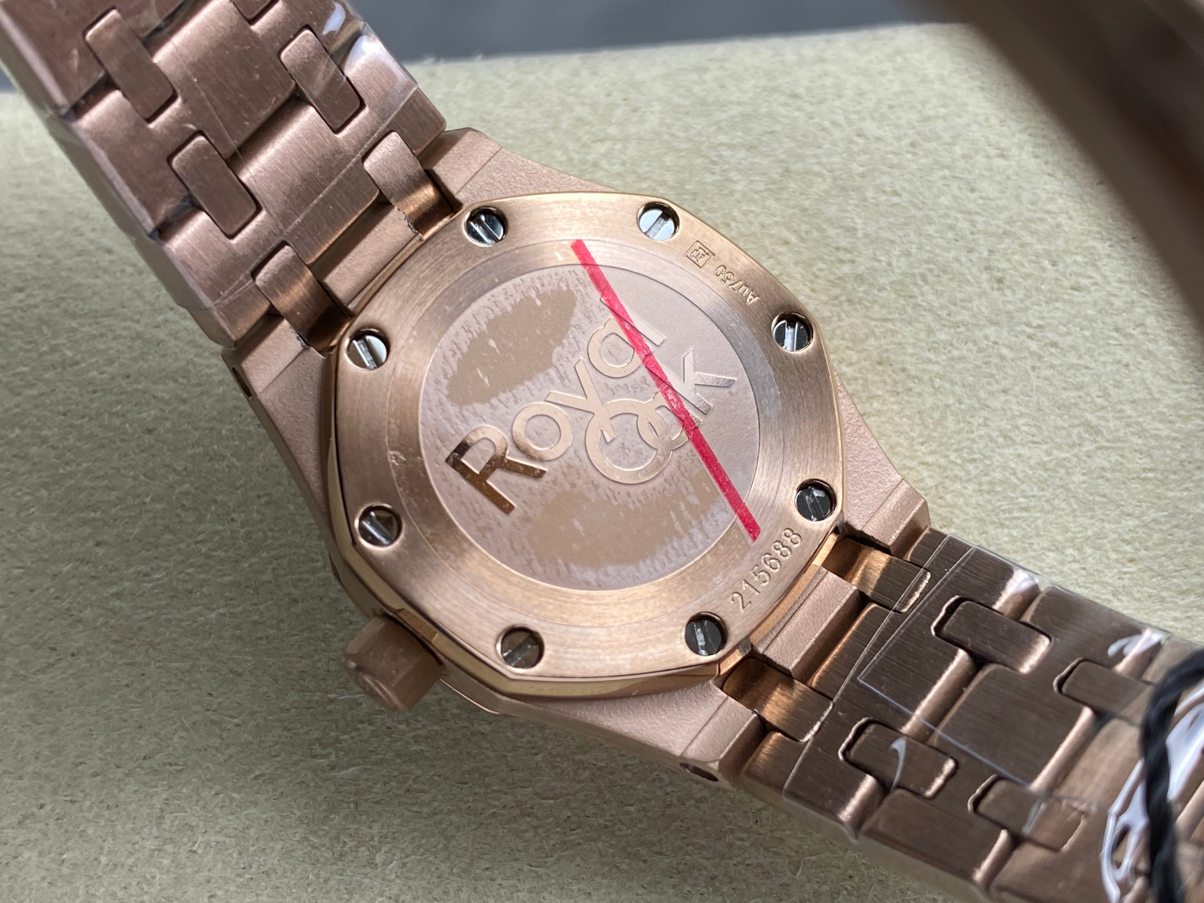 AUDEMARS PIGUET 26S ROYAL OAK MINI WATCH IN ROSE GOLD STAINLESS STEEL