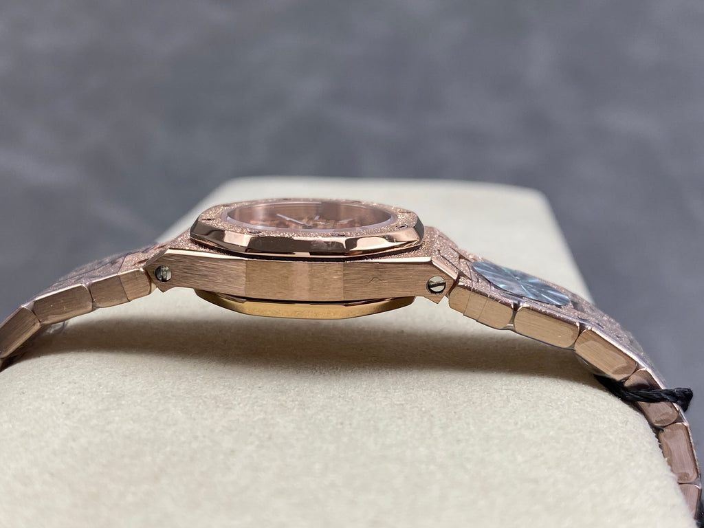 AUDEMARS PIGUET 26S ROYAL OAK MINI WATCH IN ROSE GOLD STAINLESS STEEL