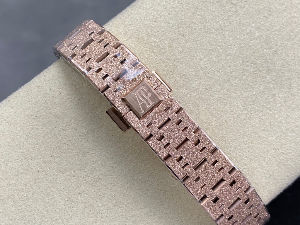 AUDEMARS PIGUET 26S ROYAL OAK MINI WATCH IN ROSE GOLD STAINLESS STEEL