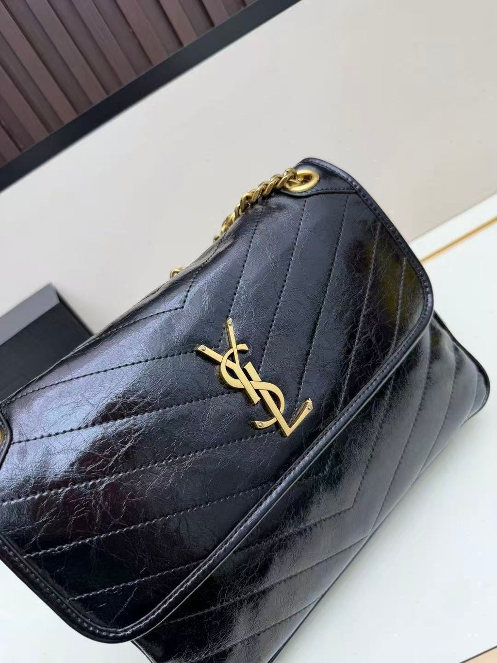 YSL 26S NIKI MEDIUM IN BLACK VINTAGE LEATHER