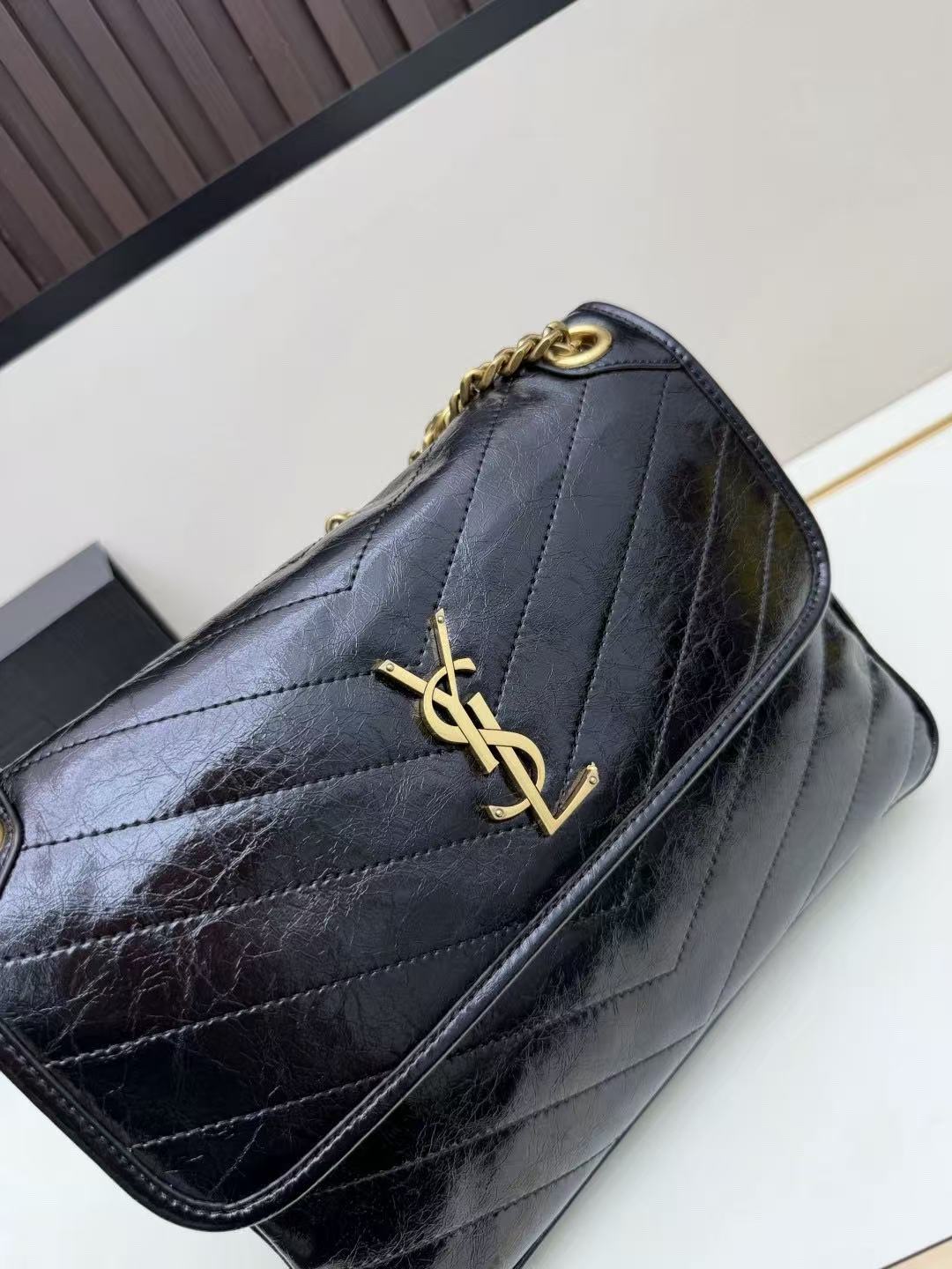 YSL 26S NIKI MEDIUM IN BLACK VINTAGE LEATHER