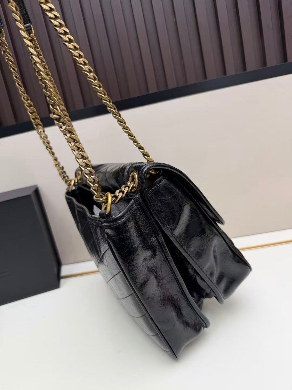 YSL 26S NIKI MEDIUM IN BLACK VINTAGE LEATHER