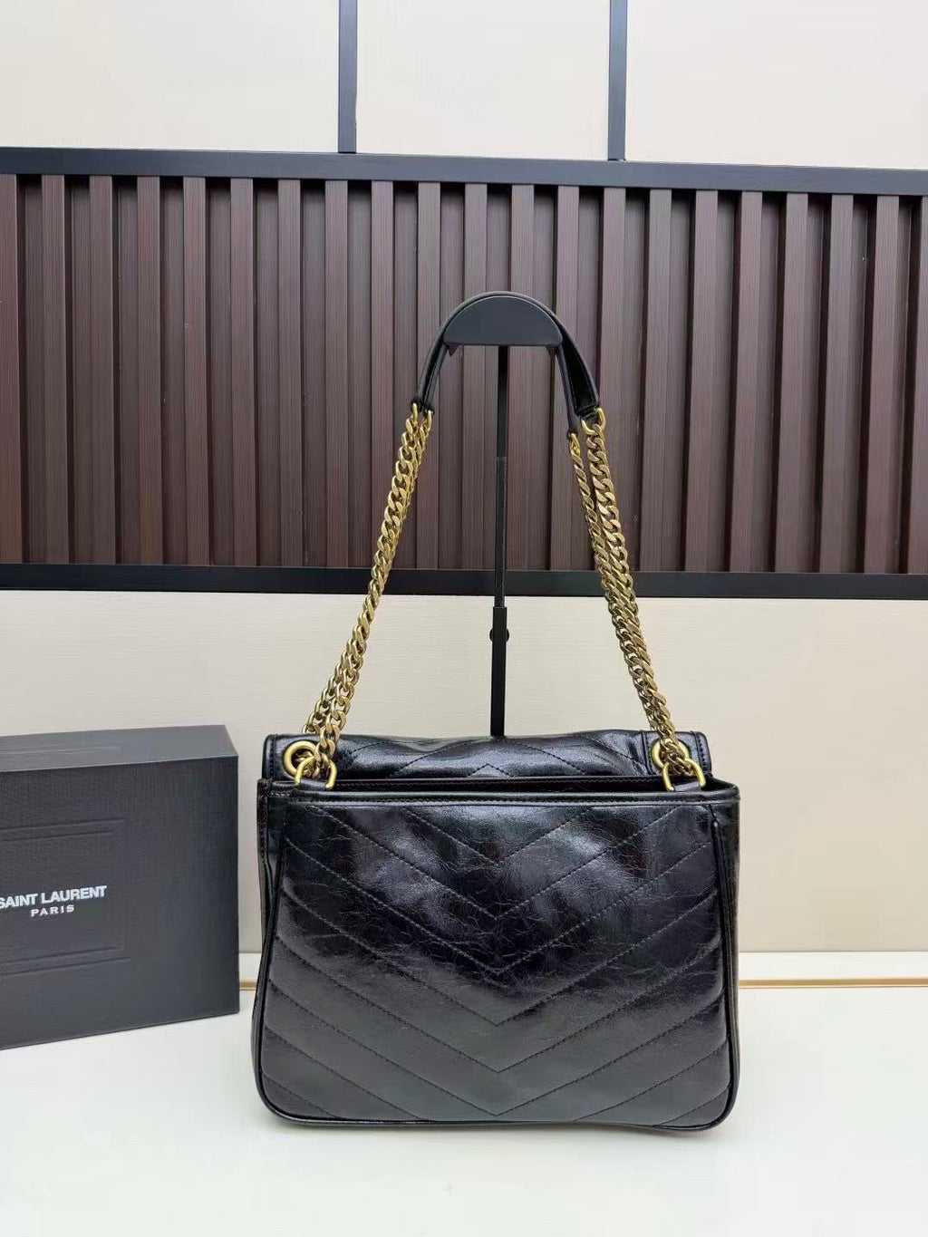 YSL 26S NIKI MEDIUM IN BLACK VINTAGE LEATHER