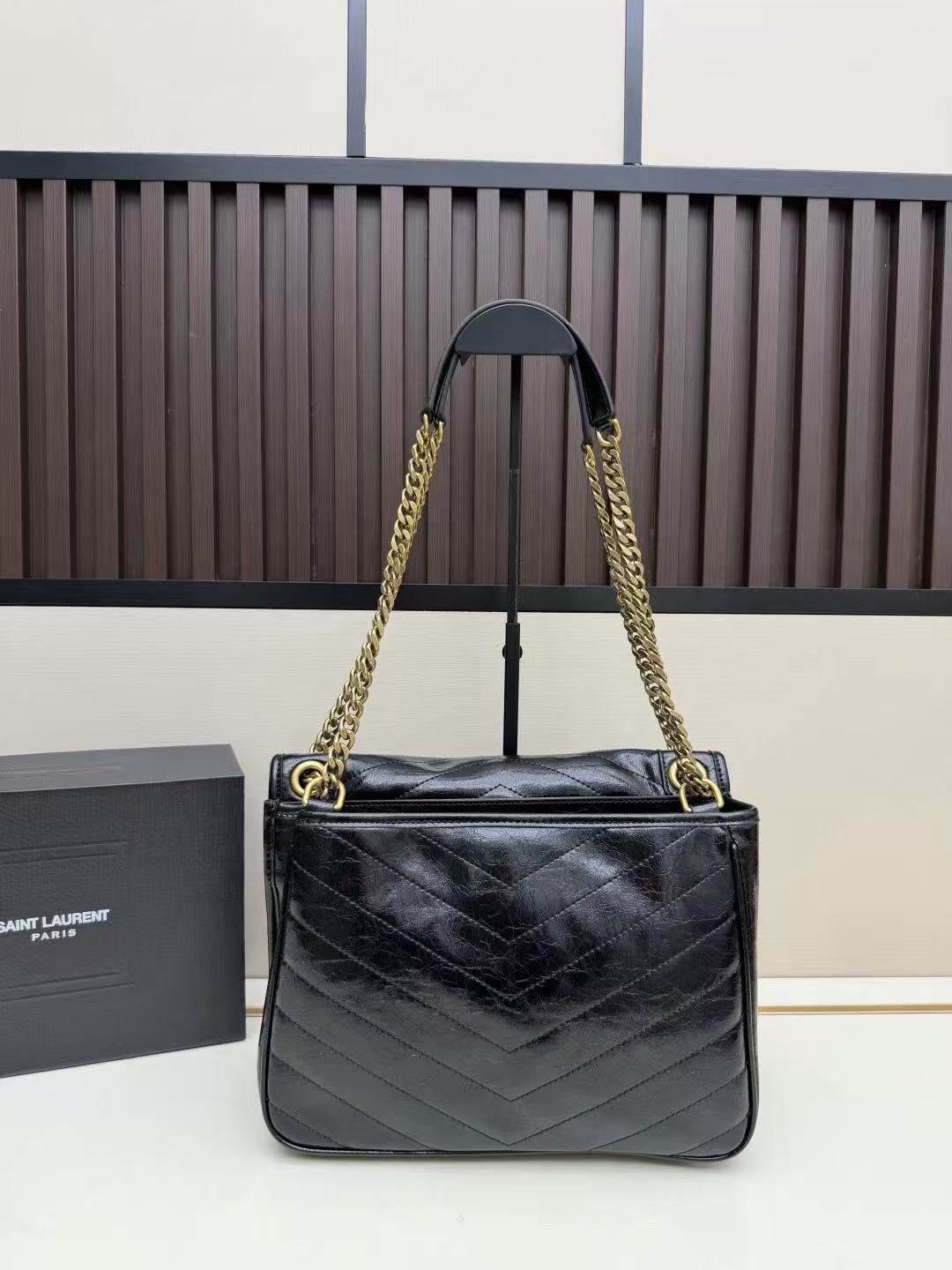 YSL 26S NIKI MEDIUM IN BLACK VINTAGE LEATHER
