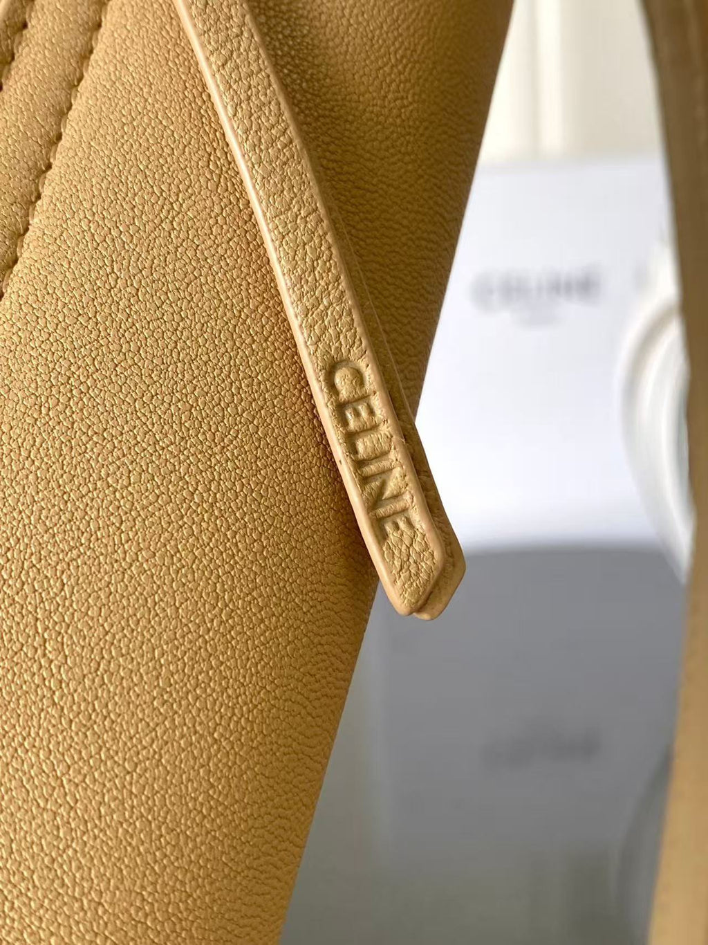CELINE 26S LITTLE HALFMOON SOFT 25 IN BEIGE LAMBSKIN 8626