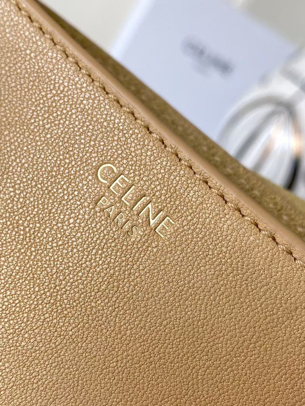 CELINE 26S LITTLE HALFMOON SOFT 25 IN BEIGE LAMBSKIN 8626
