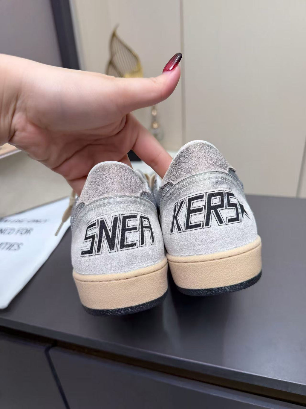 GOLDEN GOOSE 2026 SUPERSTAR GLITTER STAR SNEAKER IN SILVER