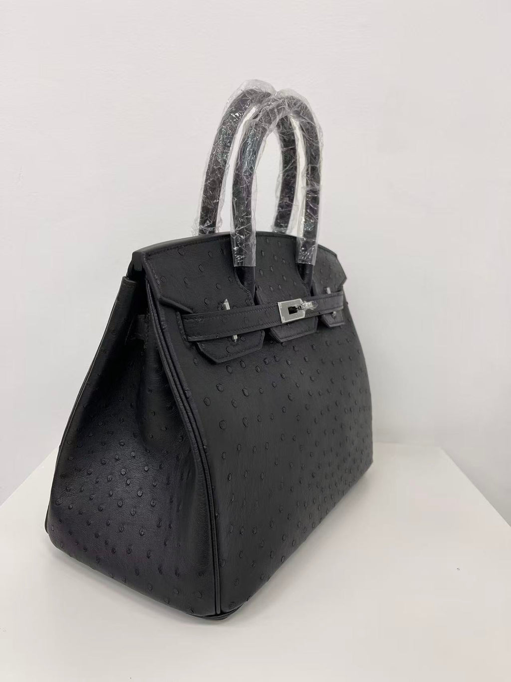 HM 25S BIRKIN 35 CM IN BLACK OSTRICH WITH SILVER PALLADIUM HARDWARE