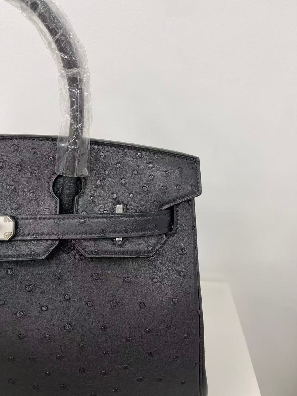 HM 25S BIRKIN 35 CM IN BLACK OSTRICH WITH SILVER PALLADIUM HARDWARE