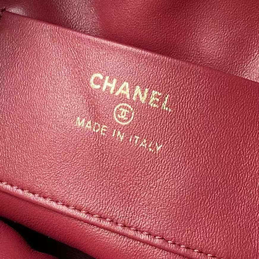 CHANEL 26S DRAWSTRING BUCKET BAG IN BROWN SUEDE