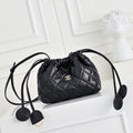 CHANEL 26S DRAWSTRING BUCKET BAG IN BLACK CALFSKIN