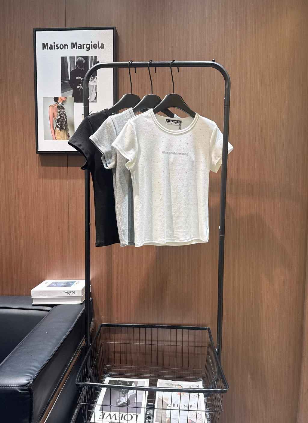 26S FITTED T-SHIRT IN CRYSTAL-EMBELLISHED COTTON