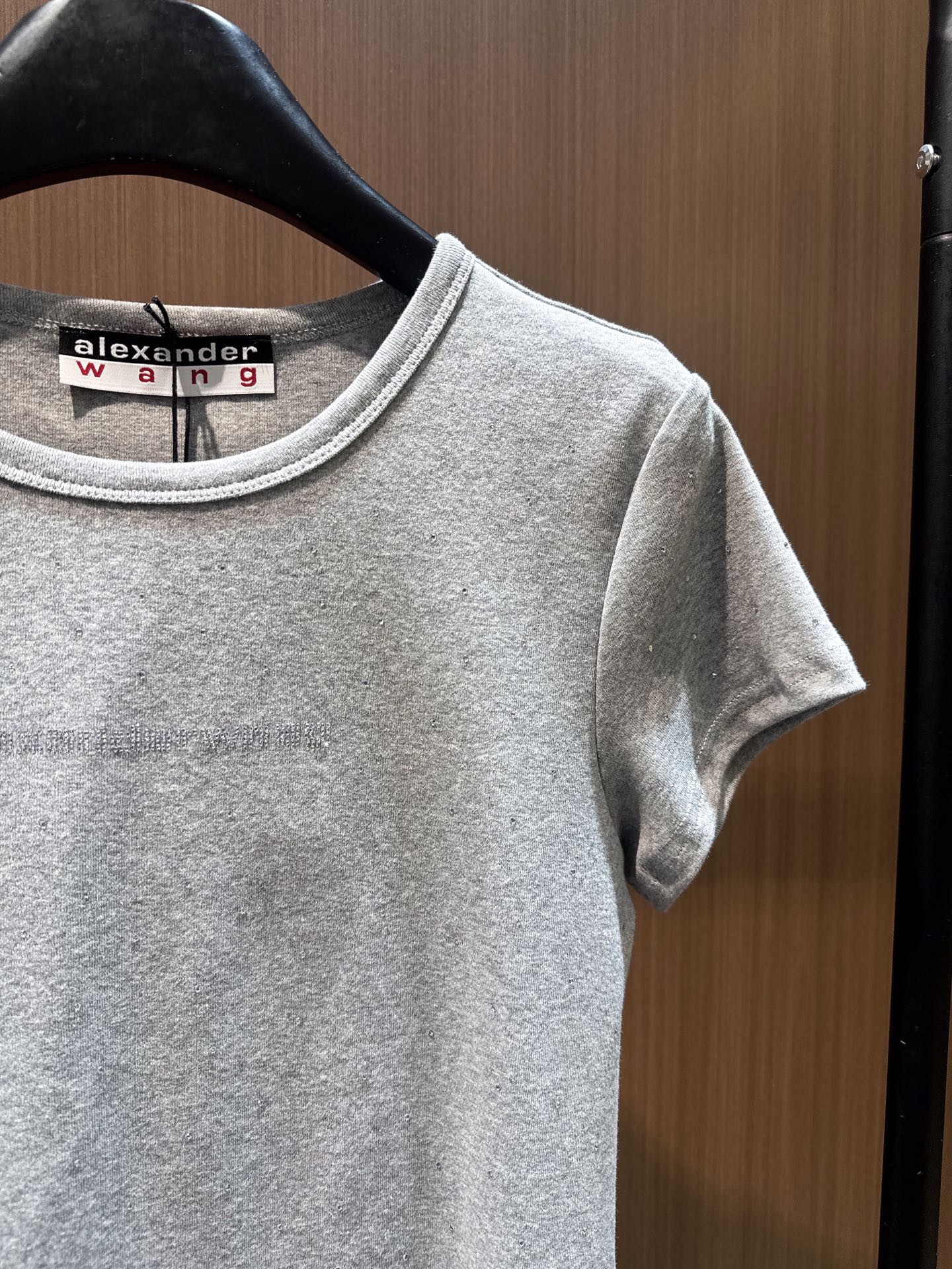 ALEXANDER 26S FITTED T-SHIRT IN CRYSTAL-EMBELLISHED COTTON