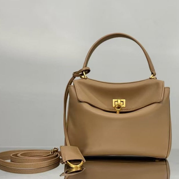 RODEO MEDIUM BAG 22 IN CAMEL BEIGE SMOOTH CALFSKIN GOLD HARDWARE