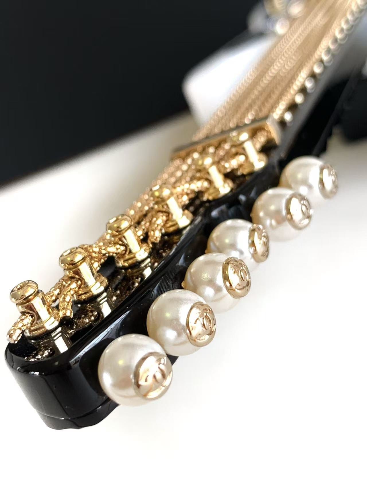 CHANEL WHITE GUITAR MINAUDIERE BAG