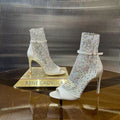 GALAXIA METALLIC ANTHRACITE SANDAL 80 MM WHITE