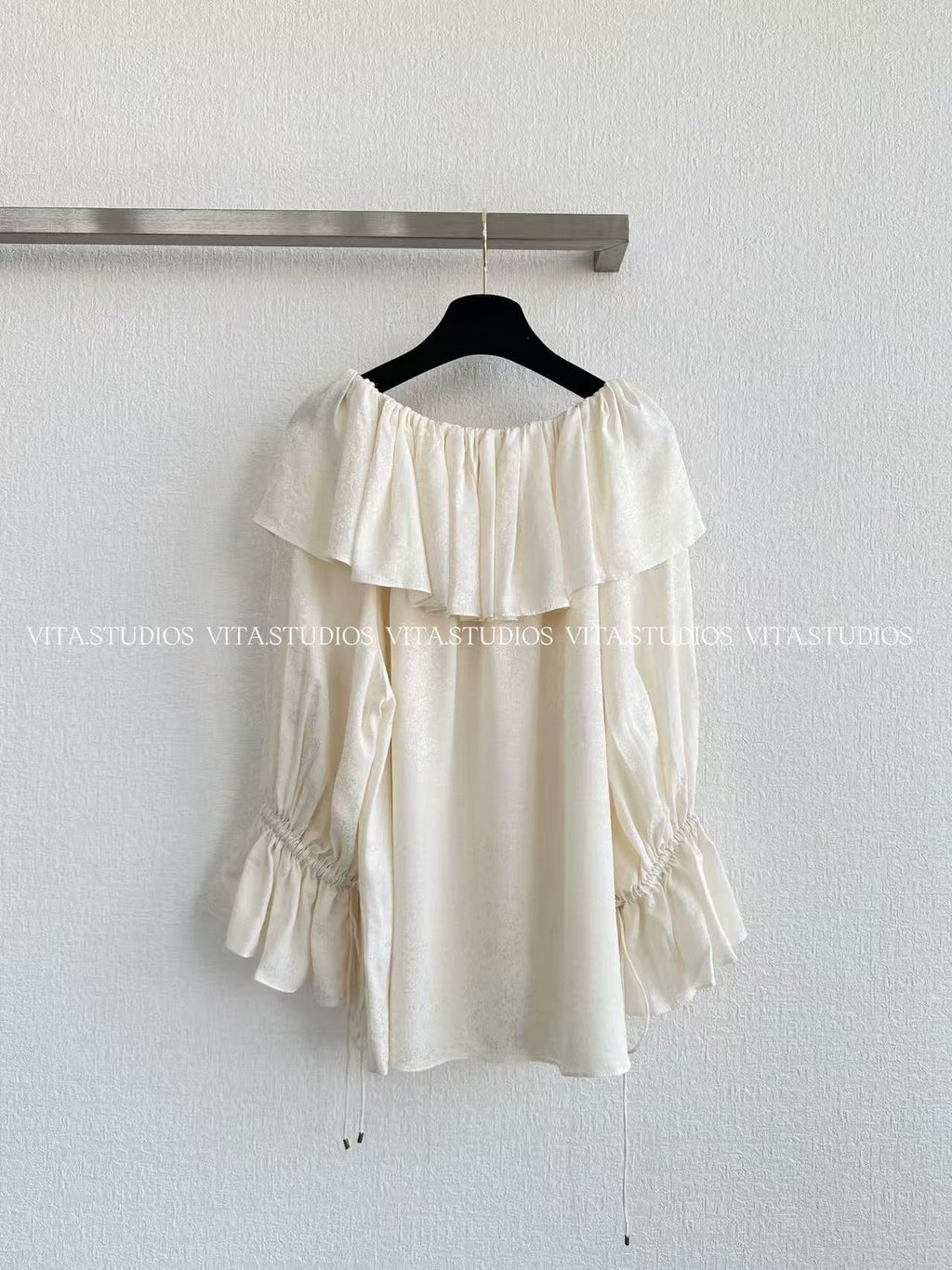 CHLOE ELEGANT PLEATED CASCADING BLOUSE STYLE 7426