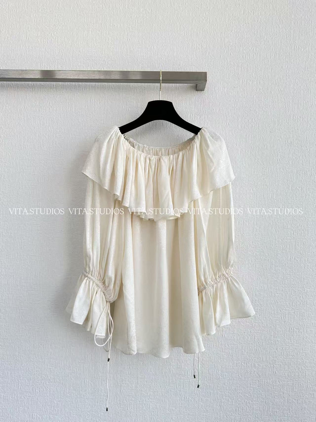 CHLOE ELEGANT PLEATED CASCADING BLOUSE STYLE 7426