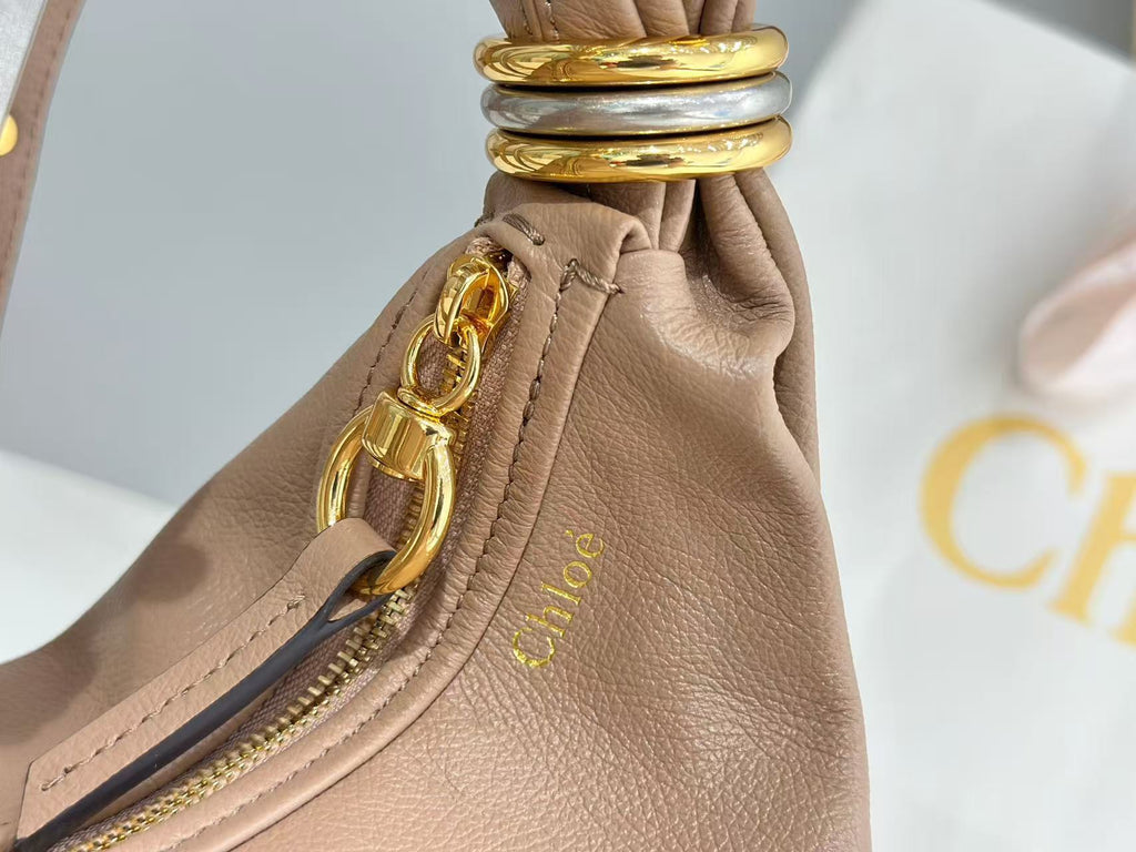 CHLOÉ S6 BRACELET HOBO BAG IN BROWN LAMBSKIN 11726