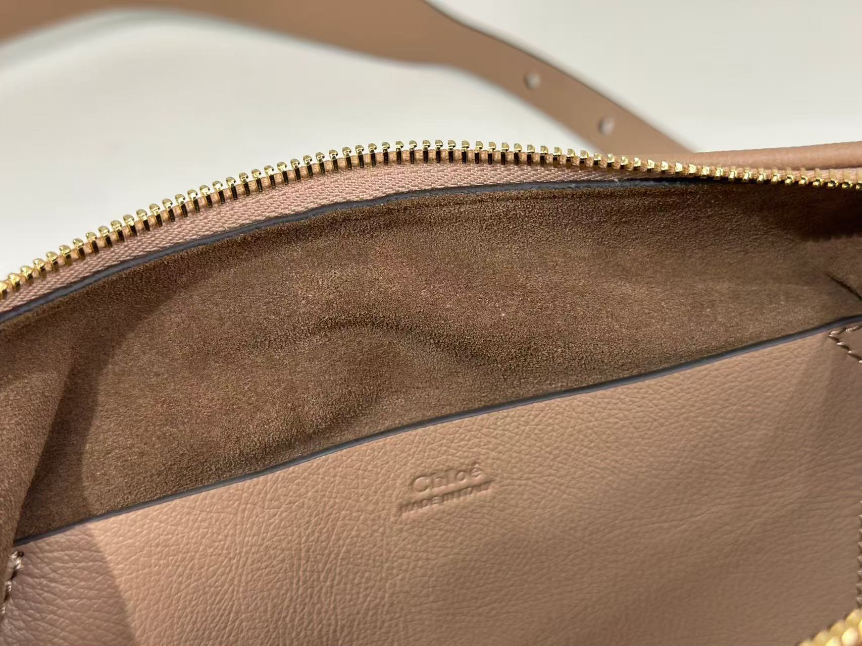 CHLOÉ S6 BRACELET HOBO BAG IN BROWN LAMBSKIN 11726