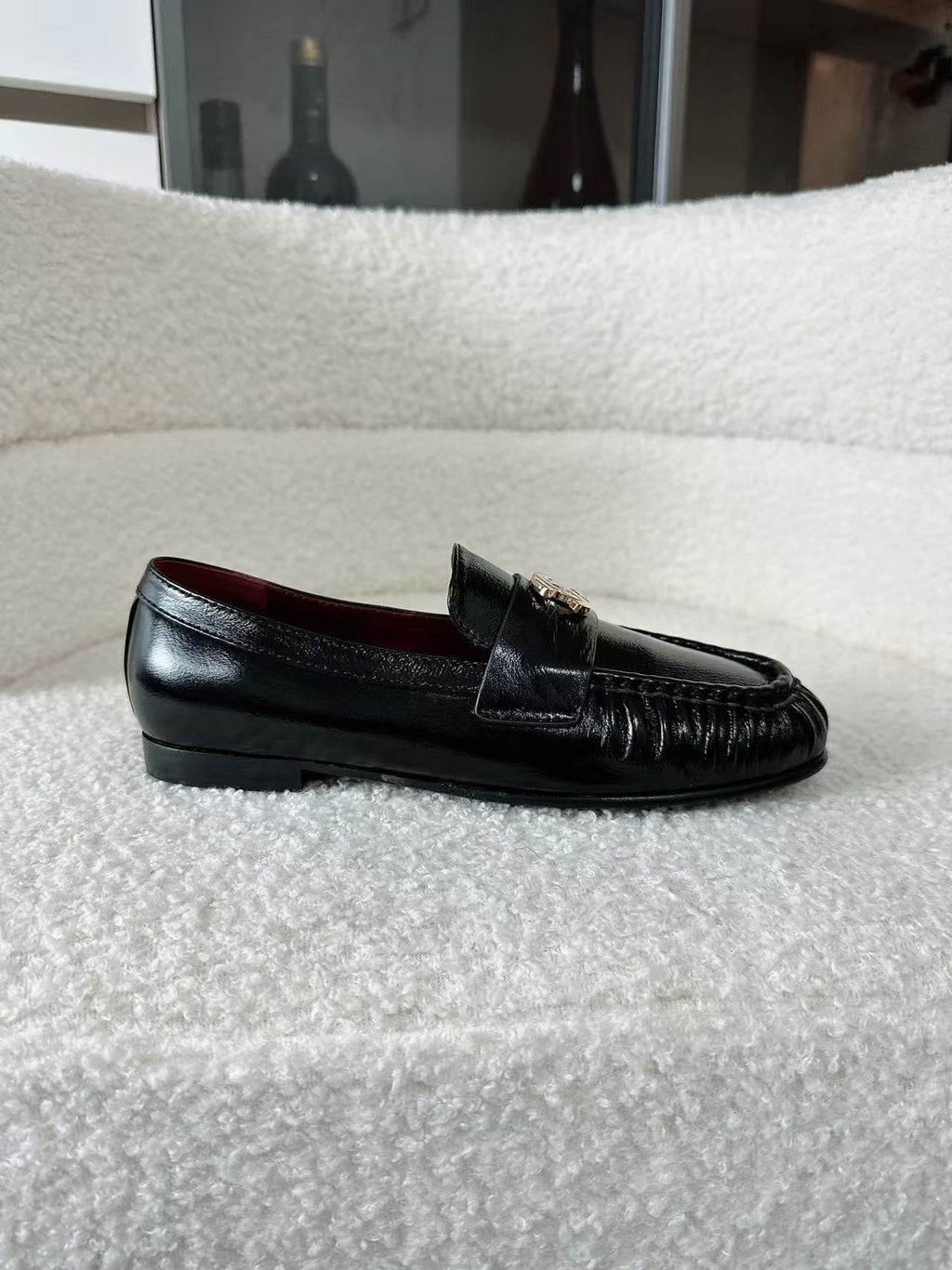 CHANEL 26S CC LOAFERS IN BLACK CALFSKIN 27726