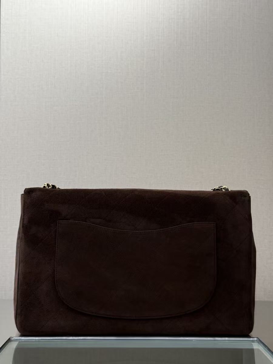 CHANEL 26 CLASSIC FLAP IN BROWN SUEDE 30726