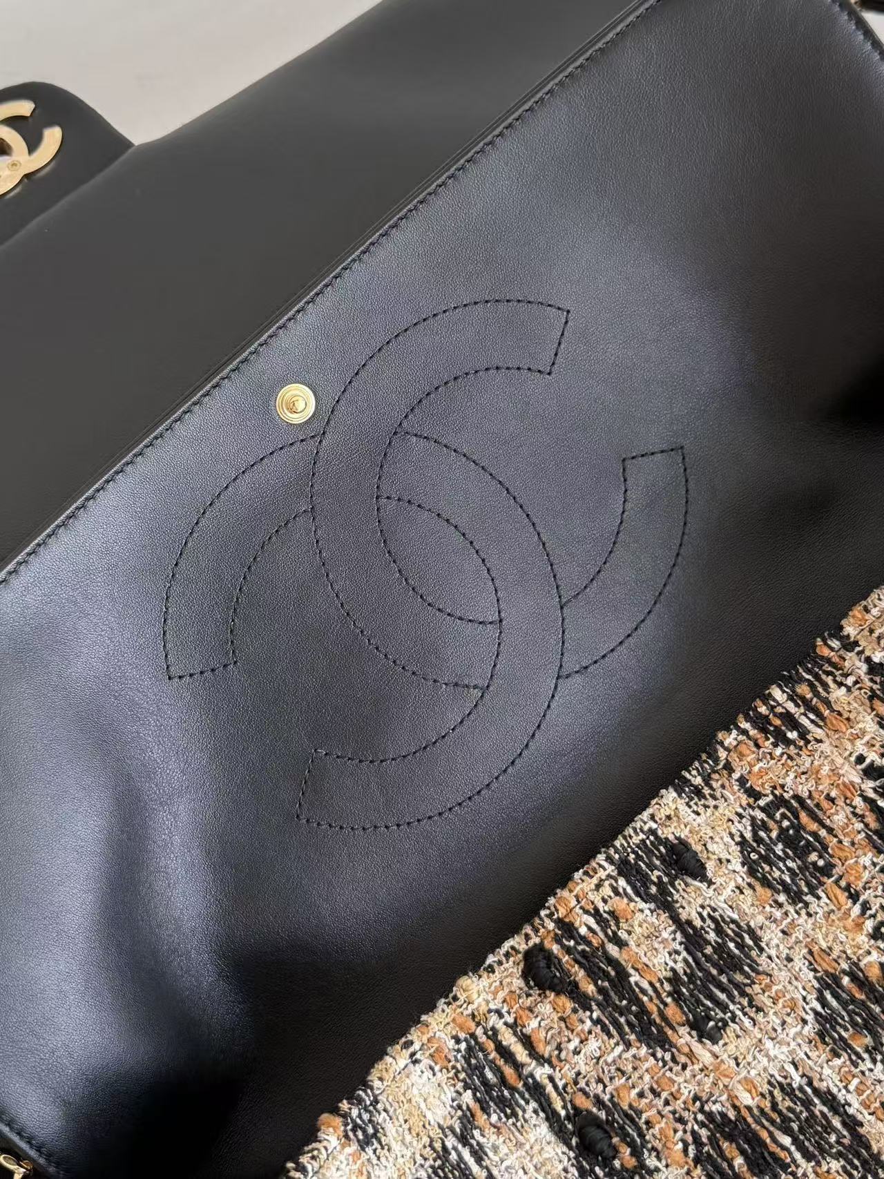 CHANEL 26S CLASSIC FLAP BAG IN LEOPARD TWEED