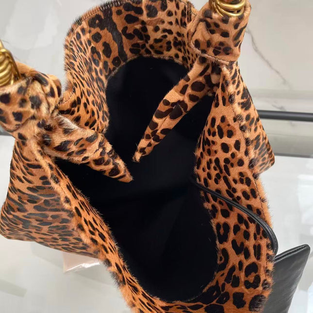 YSL 26S HOBO BAG IN PONY HAIR PRINTED LEOPARD