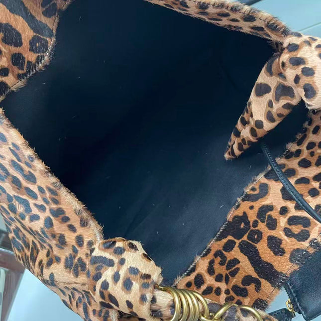 YSL 26S HOBO BAG IN PONY HAIR PRINTED LEOPARD