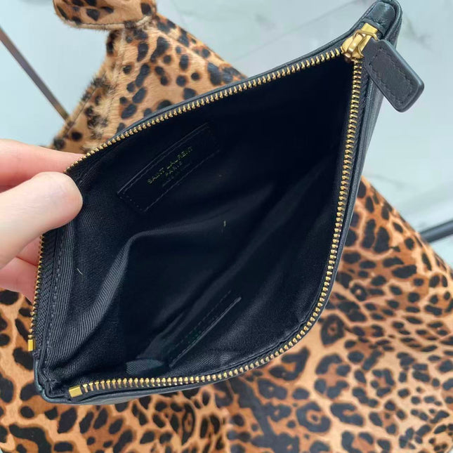 YSL 26S HOBO BAG IN PONY HAIR PRINTED LEOPARD