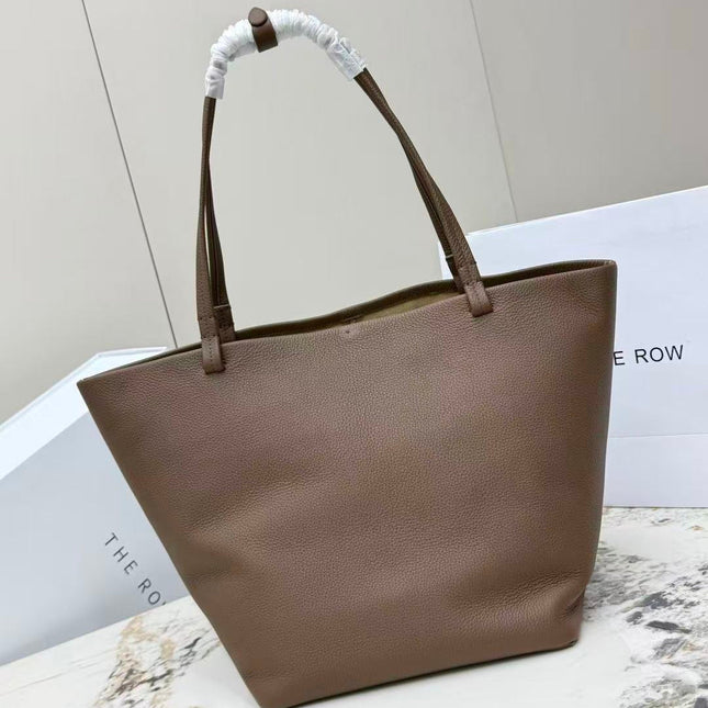 THE ROW 26S PARK TOTE BAG 29 IN BROWN GRAINED CALFSKIN