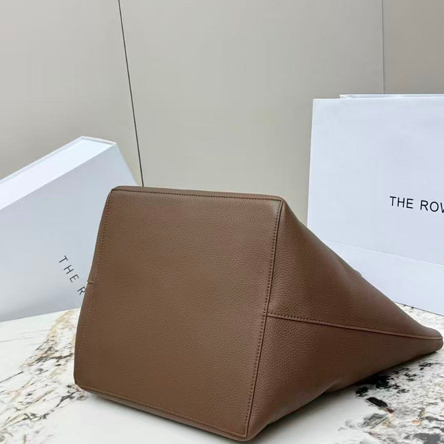 THE ROW 26S PARK TOTE BAG 29 IN BROWN GRAINED CALFSKIN