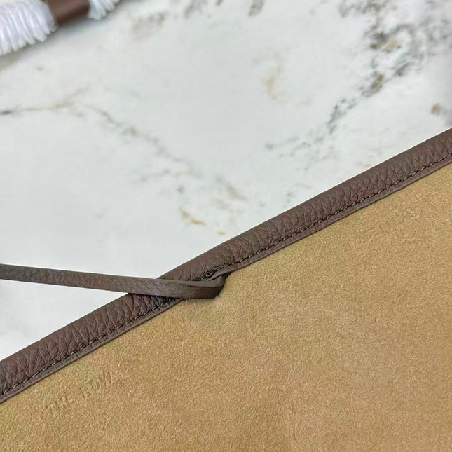 THE ROW 26S PARK TOTE BAG 29 IN BROWN GRAINED CALFSKIN