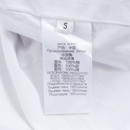 BOTTEGA VENETA 26S COLLAR JACKET IN BEIGE LEATHER