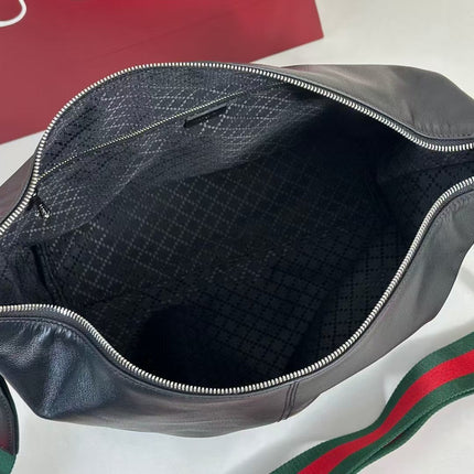 GUCCI 26S HOBO BAG IN BLACK CALFSKIN 81026