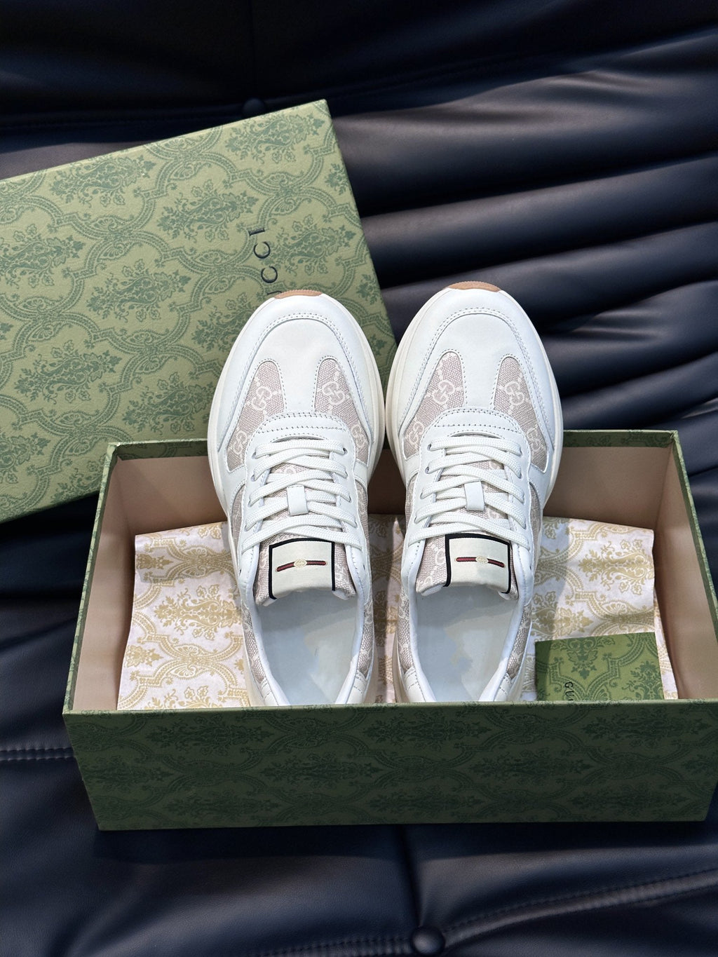 GG RETRO RHYTON SNEAKERS SHOES PINK WHITE