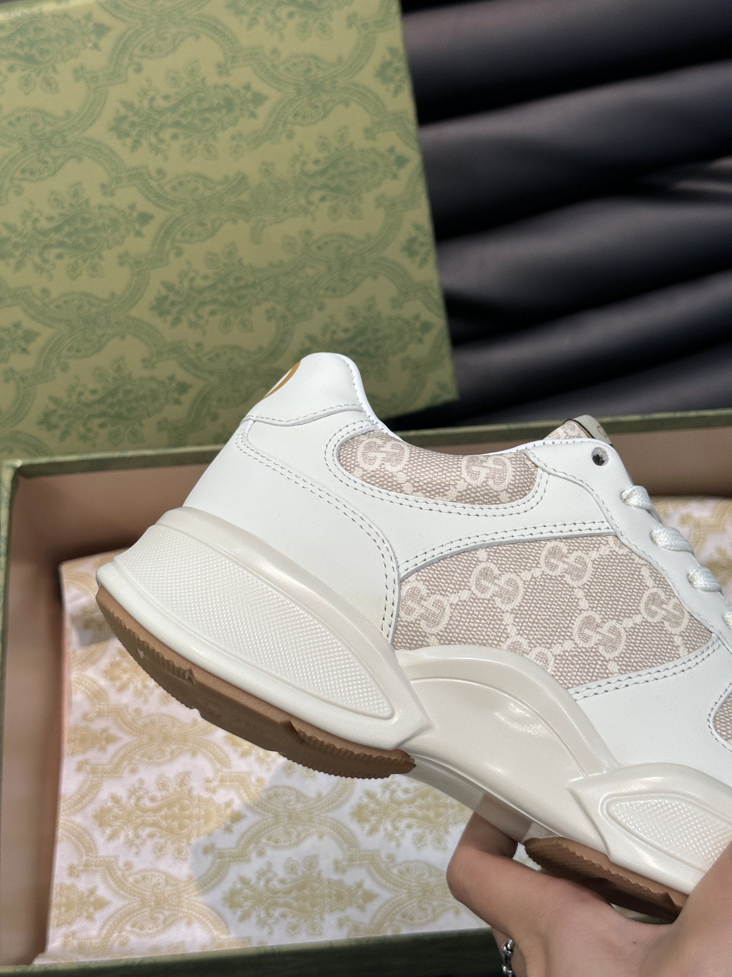 GG RETRO RHYTON SNEAKERS SHOES PINK WHITE