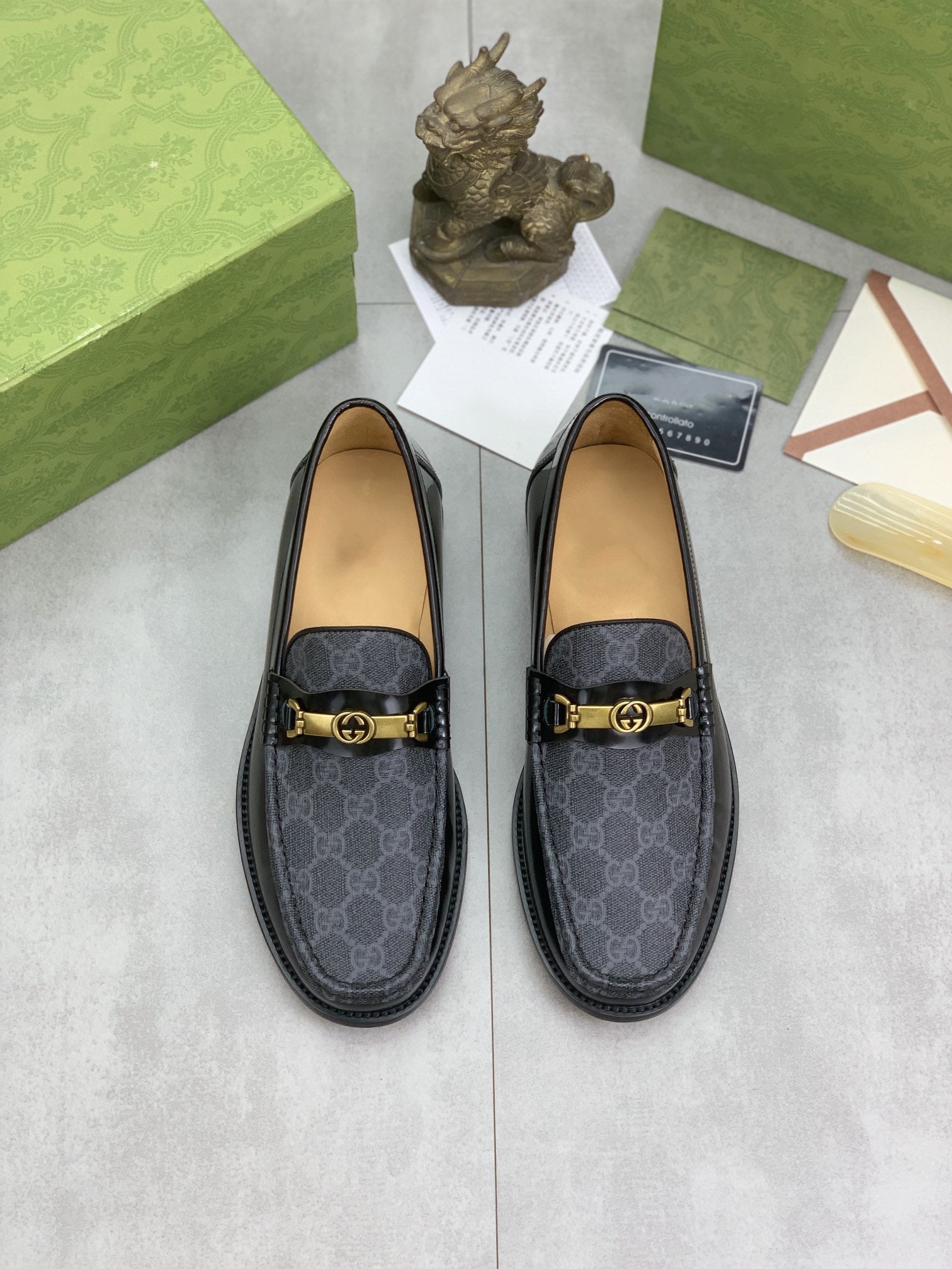 GG LOAFER MEN'S BLACK SMOOTH LEATHER
