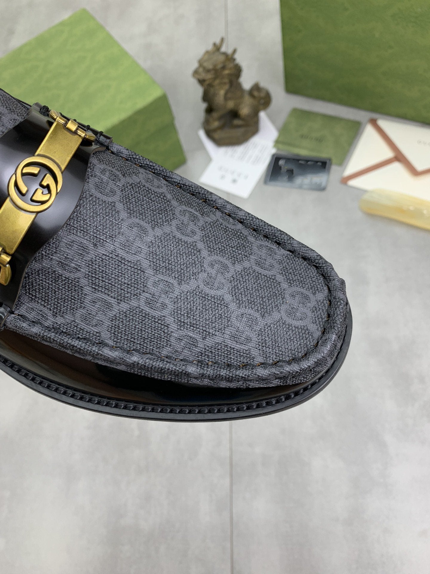 GG LOAFER MEN'S BLACK SMOOTH LEATHER