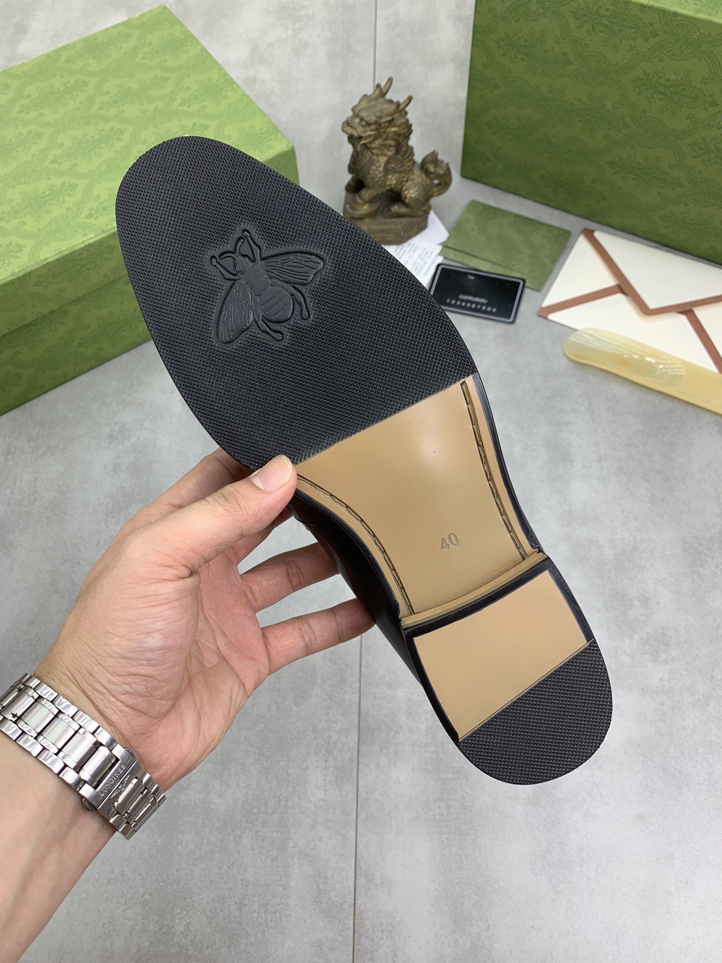 GG MEN'S LOAFER BLACK COWHIDE